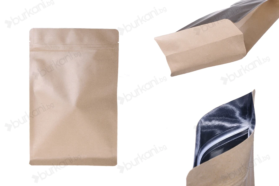 Опаковка тип Doy Pack  160x80x260 mm  с алуминиева вътрешна облицовка - 50 бр.-изображение_продукт
