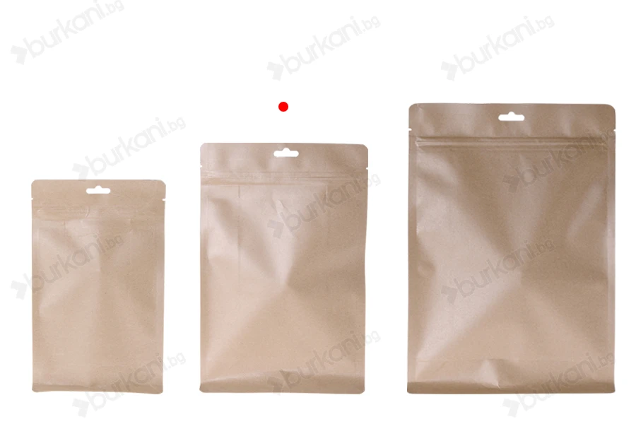 Опаковка тип Doy Pack с алуминиева вътрешна облицовка 170x80x260 mm - 50 бр.-