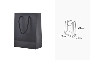 Подаръчна торбичка в черно или кафяво от крафт хартия с размери 150x75x200-2