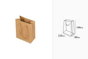 Подаръчна кафява  крафт торбичка 110x60x140-2