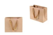 Хартиена торбичка 220x100x180 еко крафт с кафява дръжка 20 мм - 20 бр.-изображение_продукт