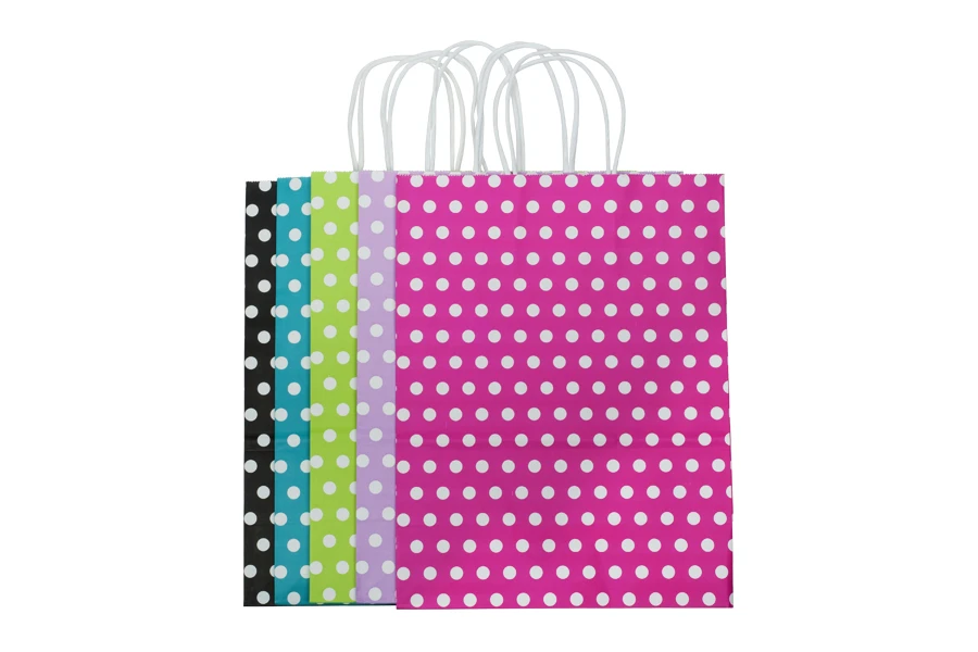 Хартиени торбички с размер 250x120x330 mm в различни цветове ( на точки)-изображение_продукт