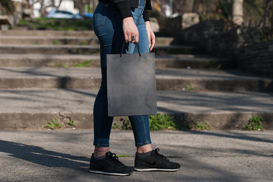 Хартиени торбички с размер 250x100x330 mm в различни цветове-