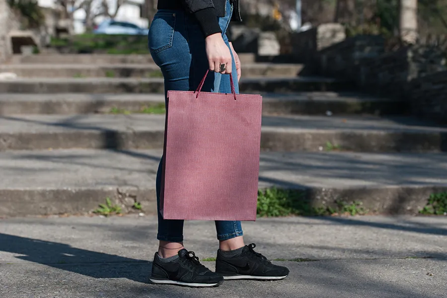 Хартиени цветни торбички с дръжки 315х105х420 мм-изображение_размери