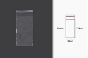 Самозалепваща се торбичка с размери 90x210 mm - 1000 бр.-изображение_продукт