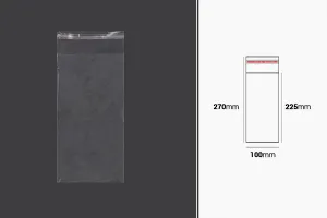 Самозалепваща се торбичка с размери 100x270 mm - 1000 бр.-1