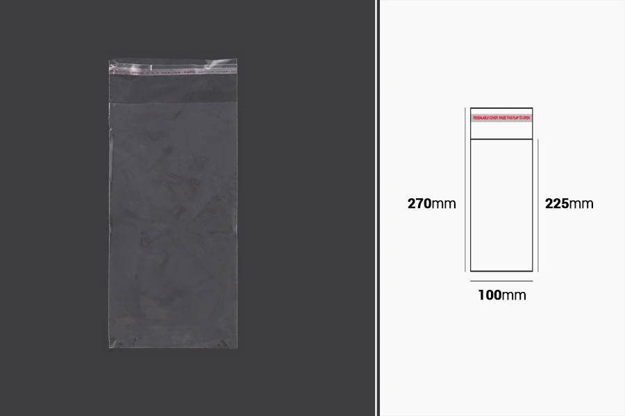 Самозалепваща се торбичка с размери 100x270 mm - 1000 бр. Самозалепваща се торбичка с размери 100x270 mm - 1000 бр.