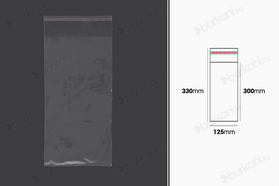 Самозалепваща се торбичка  125x330 mm - 1000 бр.-изображение_продукт