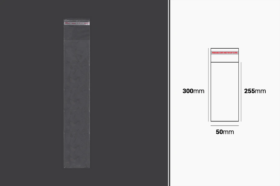 Прозрачни торбички със самозалепващо се затваряне 50x300 мм - 1000 бр Прозрачни торбички със самозалепващо се затваряне 50x300 мм - 1000 бр