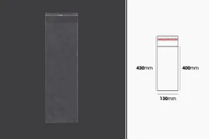 Прозрачни пликове  със самозалепващо се затваряне 130x430 мм - 1000 бр-1