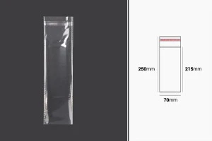 Самозалепваща се торбичка с размери 70x250 mm  - 1000 бр./пакет-2