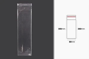 Самозалепваща се торбичка с размери 80x300 mm - 1000 бр./пакет-2