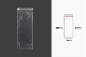 Самозалепваща се торбичка с размери  90x250 mm  - 1000 бр./пакет-изображение_размери