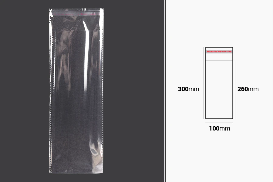 Прозрачни самозалепващи се пликове с размери 100x300 mm - 1000 бр/опаковка Прозрачни самозалепващи се пликове с размери 100x300 mm - 1000 бр/опаковка