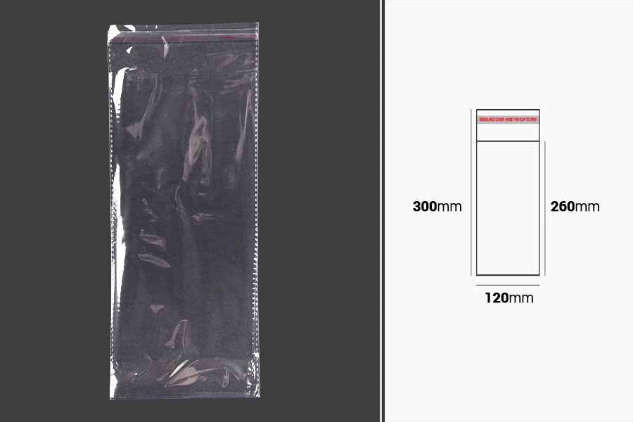 Самозалепваща се торбичка с размери 120x300 mm - 1000 бр./пакет Самозалепваща се торбичка с размери 120x300 mm - 1000 бр./пакет