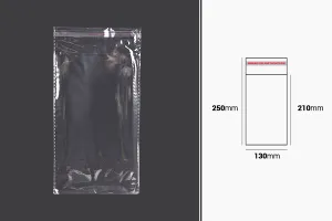 Самозалепваща се торбичка с размери 130x250 mm - 1000 бр./пакет-2