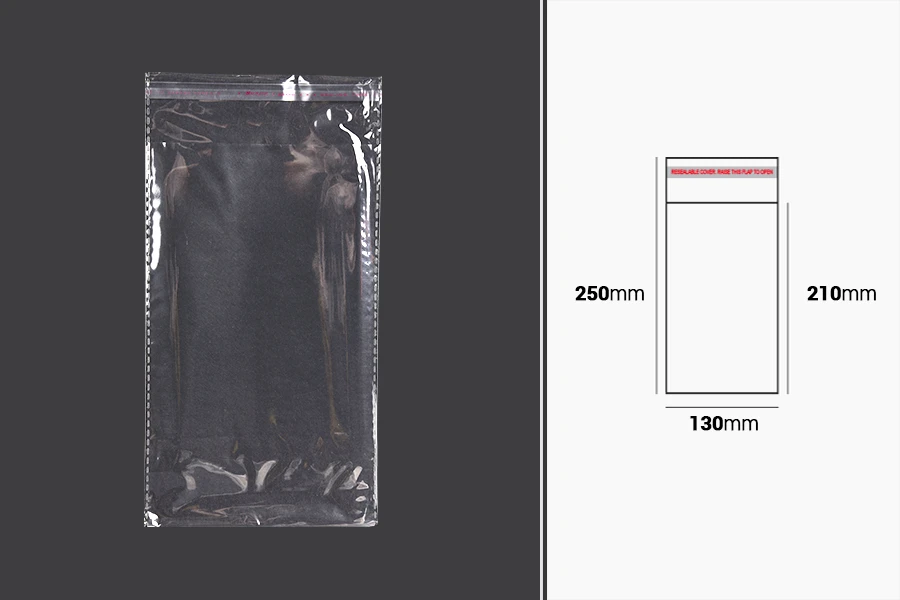 Самозалепваща се торбичка с размери 130x250 mm - 1000 бр./пакет Самозалепваща се торбичка с размери 130x250 mm - 1000 бр./пакет