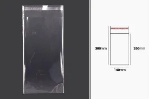 Самозалепваща се торбичка с размери 140x300 mm -1000 бр. / пакет-2