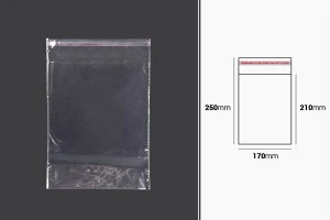 Самозалепваща се торбичка с размери 170x250 mm  - 1000 бр/пакет-2