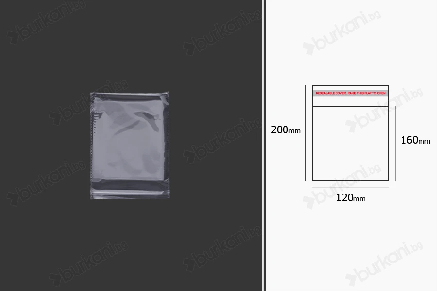Прозрачни самозалепващи се пликове с размери 120x200 mm - 1000 бр. в пакет-изображение_група