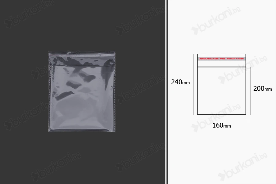 Прозрачни пликове с лепанка  160x240 mm - 1000 бр.-изображение_група