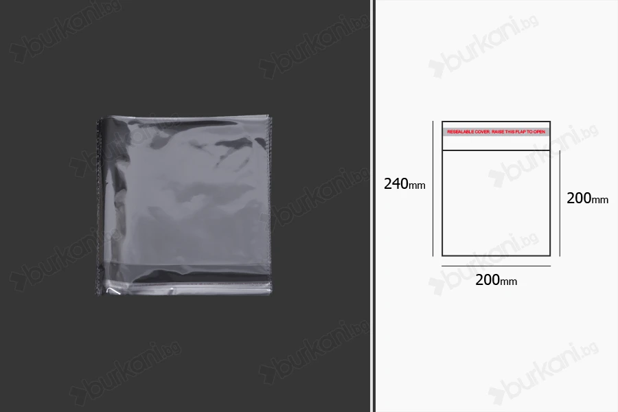 Самозалепваи се прозрачни пликове  200x240 mm - 1000 бр.-изображение_група