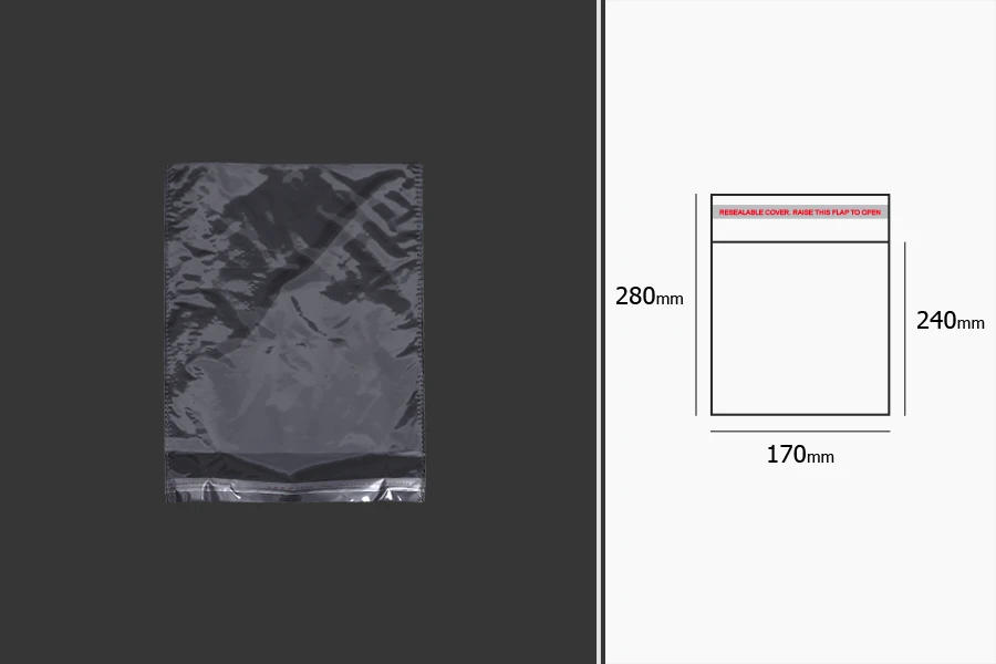 Прозрачни пликове с цип с размери 170x280 mm - 1000 бр. Прозрачни пликове с цип с размери 170x280 mm - 1000 бр.
