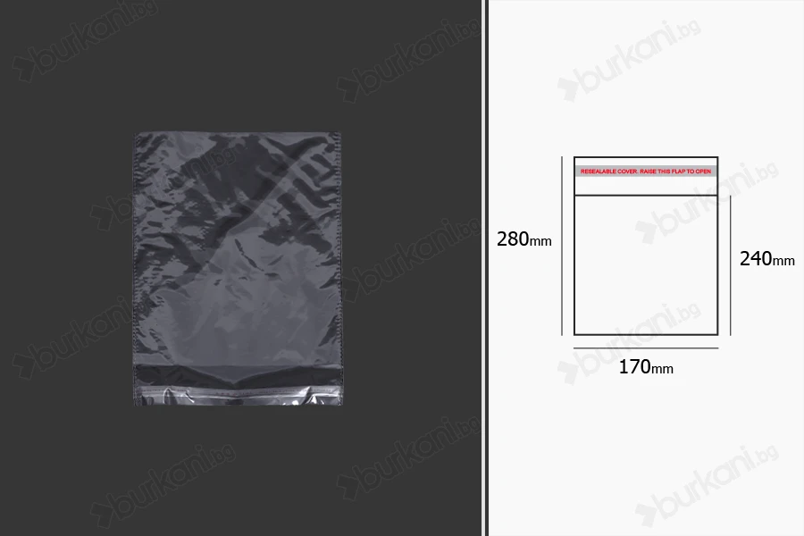Прозрачни пликове с цип с размери  170x280 mm - 1000 бр.-изображение_група