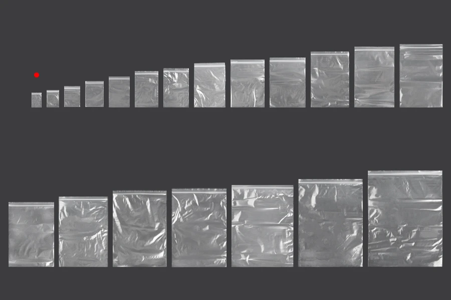 Пластмасови прозрачни пликове с цип с размери  40x60 mm  - 500 бр.