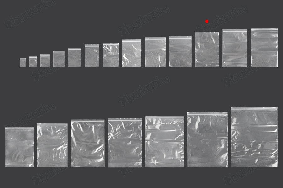 Пластмасови прозрачни пликове с цип 150x220 mm - 100 бр.-изображение_група