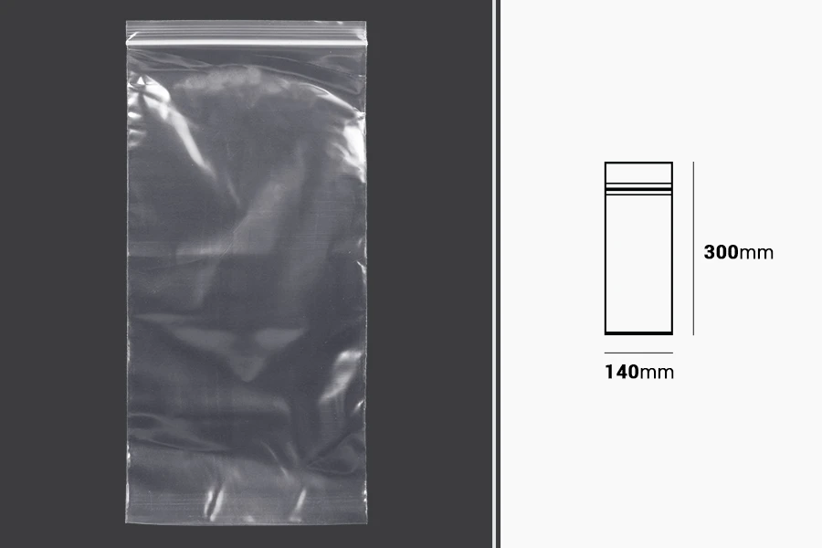 Пластмасова торбичка с цип 140x300 mm - 100 бр. Пластмасова торбичка с цип 140x300 mm - 100 бр.