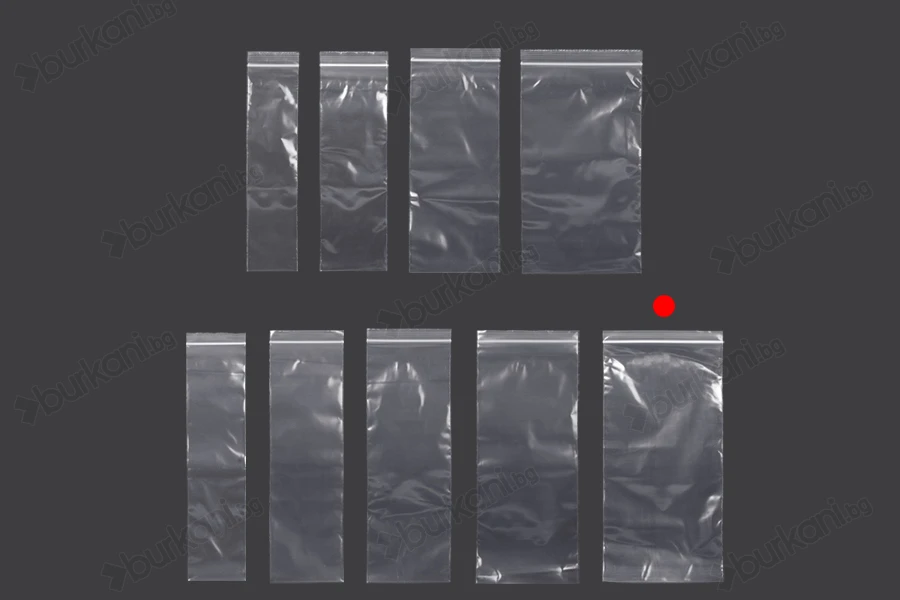Пластмасова торбичка с цип 140x300 mm - 100 бр.-изображение_група