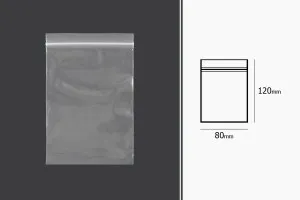 Пластмасови прозрачни пликове с цип  80x120 mm  - 500бр.-2