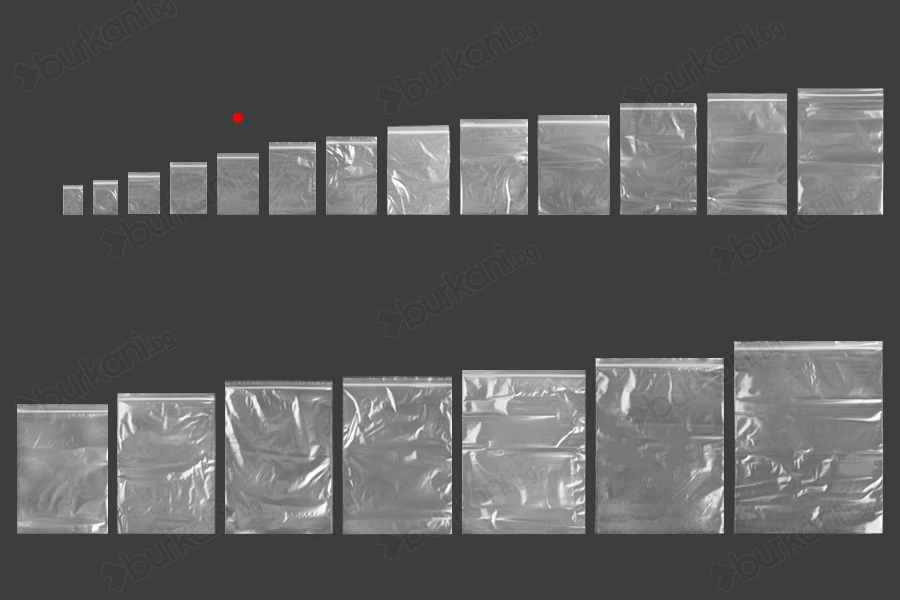 Пластмасови прозрачни пликове с цип  80x120 mm  - 500бр.-изображение_група