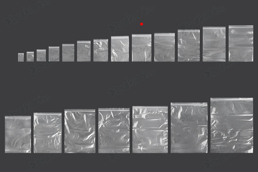 Прозрачни пластмасови торбички с цип  130x190 mm - 100 бр.-изображение_група