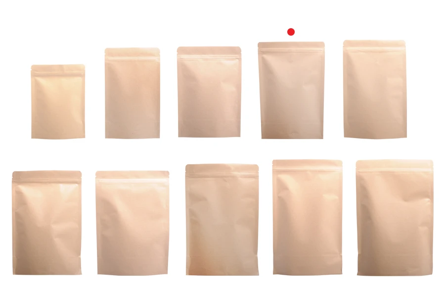Опаковка тип "DOY PACK" , с вътрешна алуминиева облицовка, с размери 130x40x210 mm - 50 броя