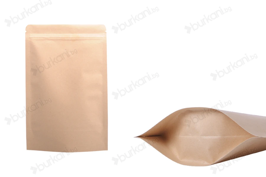 Крафт опаковка тип DOY PACK с размери 150x40x210 mm - 50 бр.-изображение_продукт