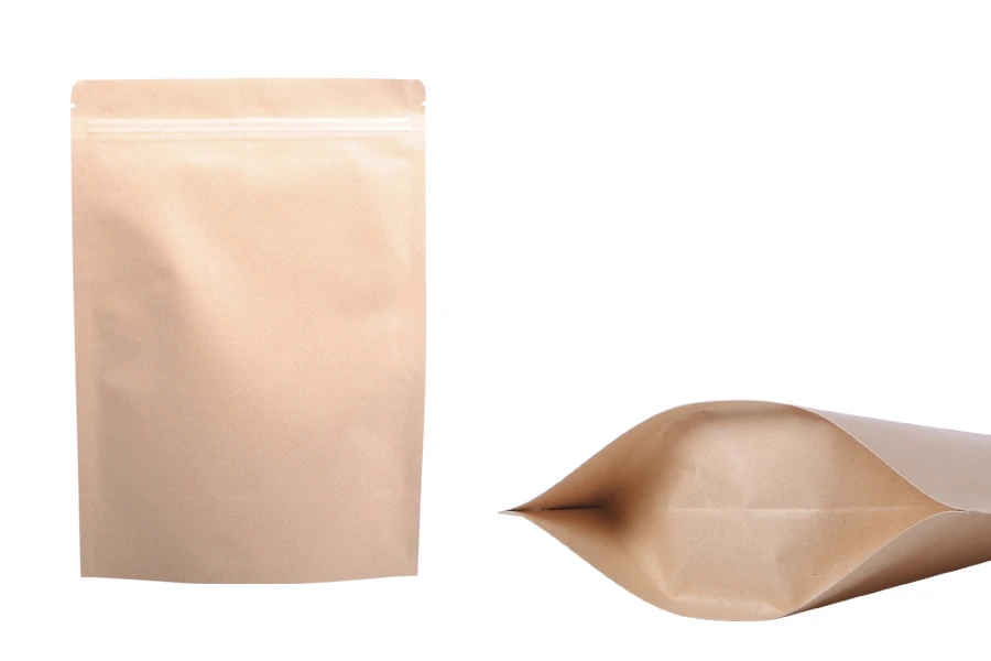 Опаковка Doy Pack със затваряне с цип, алуминиева вътрешна облицовка и възможност за термозапечатване  170x40x240 mm - 50 бр.-изображение_продукт