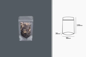 Прозрачна опаковка  Doy Pack с "цип"  затваряне и възможност за термопечатане  90x30x150 mm - 50 бр-изображение_група