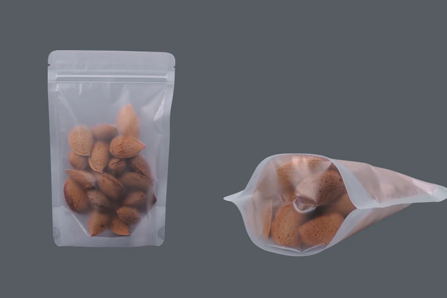 Прозрачна опаковка  Doy Pack с "цип"  затваряне и възможност за термопечатане 130x40x200 mm - 50 бр-изображение_продукт