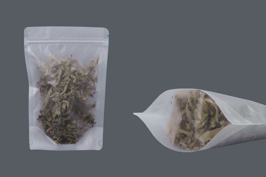 Прозрачна опаковка  Doy Pack с "цип"  затваряне и възможност за термопечатане 150x40x220 mm - 50 бр-изображение_продукт