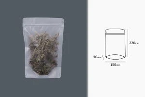 Прозрачна опаковка  Doy Pack с "цип"  затваряне и възможност за термопечатане 150x40x220 mm - 50 бр-изображение_група