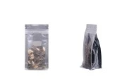 Алуминиева прозрачна опаковка тип Doy Pack с "цип" затваряне и възможност за термозапечатване, с размери 100x60x200 мм - 50 бр Алуминиева прозрачна опаковка тип Doy Pack с "цип" затваряне и възможност за термозапечатване, с размери 100x60x200 мм - 50 бр