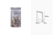 Алуминиева прозрачна опаковка тип Doy Pack с "цип" затваряне и възможност за термозапечатване, с размери 100x60x200 мм - 50 бр Алуминиева прозрачна опаковка тип Doy Pack с "цип" затваряне и възможност за термозапечатване, с размери 100x60x200 мм - 50 бр