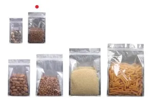 Алуминиева прозрачна опаковка тип Doy Pack с размери  120x60x220 мм - 50 бр-изображение_група