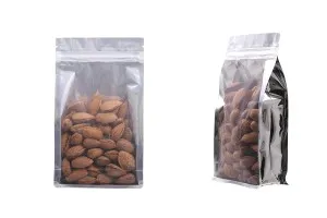 Алуминиева прозрачна опаковка Doy Pack  с "цип" затварябе  и възможност за термозапечатване 140x60x240 мм - 50 бр-изображение_продукт