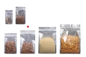 Алуминиева прозрачна опаковка тип DOY PACK с размери  160x80x260 мм - 50 бр-изображение_група