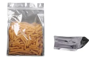 Алуминиева прозрачна опаковка DOY PACK С "ЦИП" с размери  200x80x300 мм - 50 бр-изображение_размери