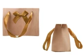 Хартиена подаръчка торбичка с размери 130x70x100 с панделка-изображение_продукт
