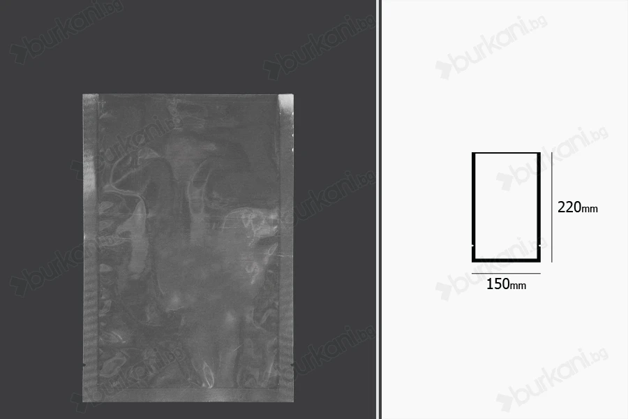 Вакуумни торбички 150x220 мм - 100 бр-изображение_размери